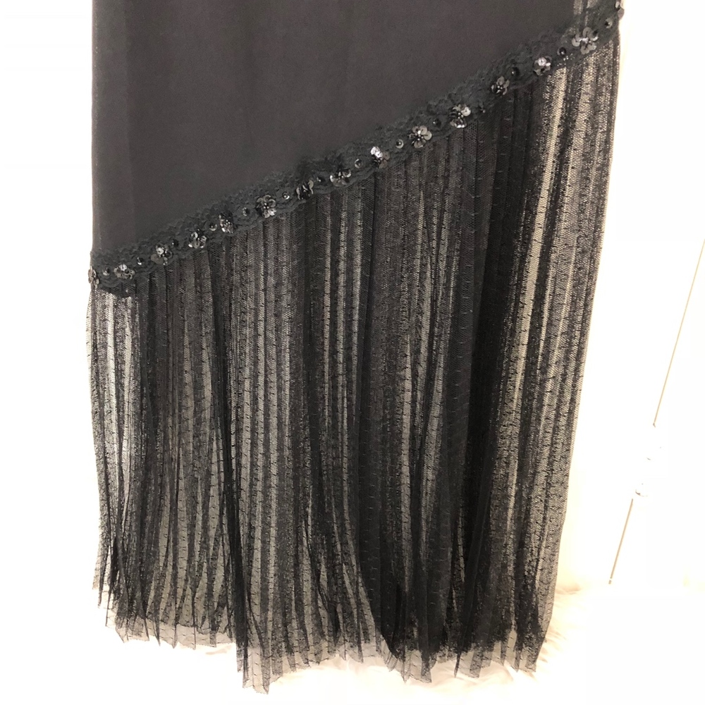 Dave & Johnny Black Prom Formal Gown Dress 3/4 - Picture 4 of 7